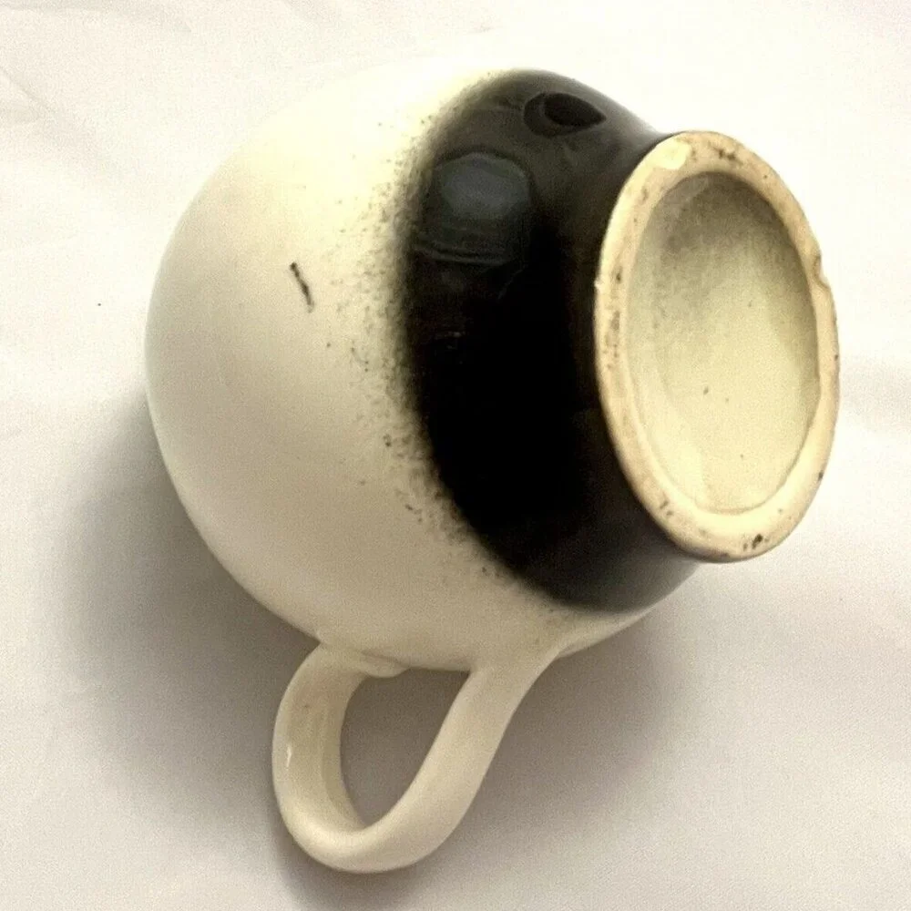 MCM Styled Black & White Creamer, Vintage EUC